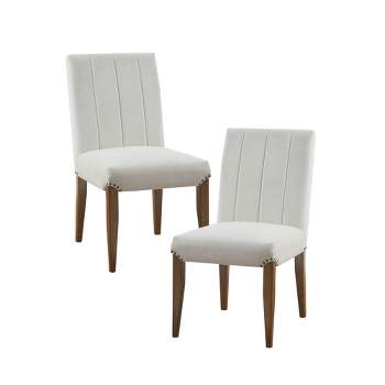 2pk Zuri Channel Tufting Dining Chairs Cream - Madison Park