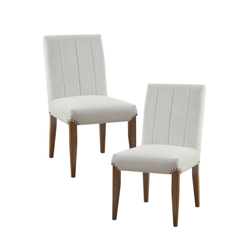 2pk Zuri Channel Tufting Dining Chairs Cream - Madison Park, 1 of 11
