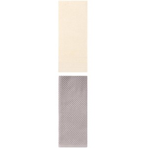 REGALWOVEN Solid Stripe Pattern Bathroom Face Hand Towels 14" x 30"/13" x 30" 2 Pcs - 1 of 4