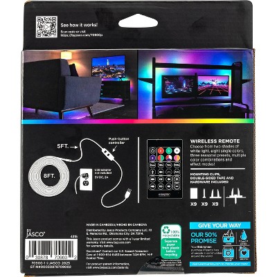 Enbrighten 8&#39; USB-A Push-Button RGB Flex Light_8