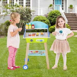Infans Kid's Pretend Barbecue Grill Play Set Toy BBQ Cooking Playset with Accessories - 1 of 4