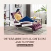 CAVINAS Velvet Chaise Lounge Chair, Button-Tufted Upholstered Recliners Chair, Accent Chair with Pillow, Sofa Chair for Bedroom, Living Room - 3 of 4