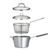 Tramontina 5.5qt Aluminum Nonstick Professional Fusion Covered Deep Fryer - Satin: Heavy-Gauge Fryer Pan, Dishwasher-Safe - 3 of 4