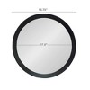 FONTOI Mango Wood Round Wall Mirror, Decorative Accent Mirror for Entryway or Console, Modern Minimalist Design for Bathroom, Black, 19.8"*19.8"*1.3" - 4 of 4