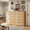 Jojoka Tall Rattan Dresser with 5 Drawers, Storage Chest of Drawers for Bedroom or Living Room - 3 of 4