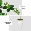 6ft Artificial Ficus Tree in Square Round Pot, Realistic Faux Indoor Plant, Tall Fake Tree for Home & Office Decor - 4 of 4