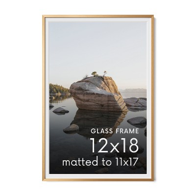 Haus and Hues Brushed Metal Frame with Real Glass, Gray/Bronze