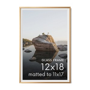 Haus and Hues Brushed Metal Frame with Real Glass, Gray/Bronze - 1 of 3