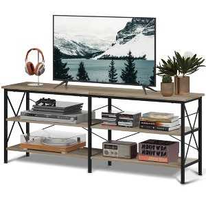 70 Inch TV Stand for Living Room & Bedroom, 63" Media Console with 3-Tier Storage Shelves - 1 of 4