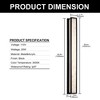 DORESshop 41 in. 30-Watt Black Outdoor Rectangle Hardwired Integrated LED Lantern Wall Sconce with Resin Shade 3000K Waterproof - 4 of 4