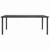 vidaXL Outdoor Dining Table Anthracite Glass, Powder-Coated Steel Large - 2 of 4