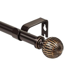 Urbanest 5/8" Single Telescoping Curtain Rod with Volle Ball Finials, 28"-120" - 1 of 4