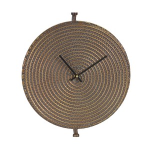 Metal Wall Clock – Bronze Iron Design – 16.25"H Suspended Style By Melrose - 1 of 3