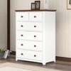 White Dresser for Bedroom, Farmhouse 6 Drawers Dresser, 48"Tall Dressers Chest of Drawers with Round Handle, Dressers Organizer for Bedroom - 2 of 4