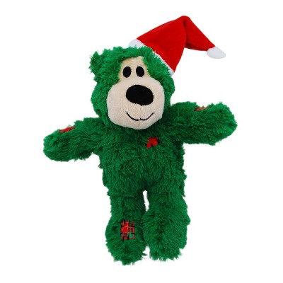 KONG Holiday Wild Knots Bear Dog Toy - Green