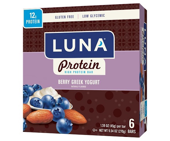 Luna Protein Berry Greek Yogurt Bar - 6 ct