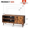 Itopfox Mid-Century Modern TV Stand for 55 Inch TVs with Storage Cabinet, Entertainment Center for Living Room and Bedroom, Brown TV Console - 3 of 4