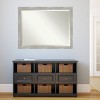44" x 34" Dove Narrow Framed Wall Mirror Graywash - Amanti Art: Modern Beveled, Entryway Decor, No Assembly Required - 4 of 4