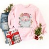 Merry Christmas Santa Stripes - Women's Graphic Sweatshirt - 2 of 4