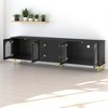 78.7" TV Stand with Glass Cabinet Doors, 2 Drawers & Legs – Entertainment Console for TVs up to 80", Media Center with Storage and Cable Management - 4 of 4