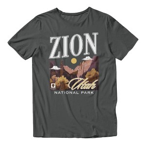 National Park Foundation Mens Zion Utah Canyon Vintage T Shirt