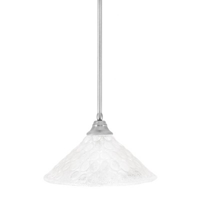 Toltec Lighting Any 1 - Light Pendant in  Brushed Nickel with 16" Italian Bubble Shade