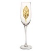 Slickblue Handcrafted Champagne Flutes with Gold Leaf Design Set of 6 – 8 oz - 2 of 3