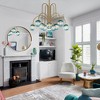 Rennnsan Briluxe 39" W 10 -Light Gradient Blue Glass Dimmable Contemporary Sputnik Chandelier in Brass - 2 of 4