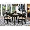 HomeStock 5-Piece Square Cappuccino Finish Solid Wood Top Dining table with 4-Chairs - 2 of 4
