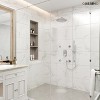 CASAINC 12 inches Wall Mounted Round Shower System with 4 Body Jets & Handheld Spray Grab Bar, Brushed Gold - 2 of 4