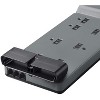 Belkin® Home/Office Surge Protector Power Strip, 8 Outlets, with 1-In/2-Out Telephone/Modem Protection & Coaxial Protection, BE108230-06 in Gray - 3 of 4