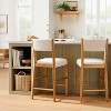 2pk Yalecrest Upholstered Seat and Back with Wood Frame Counter Height Barstools Cream/Natural - Threshold™ designed with Studio McGee - image 2 of 4