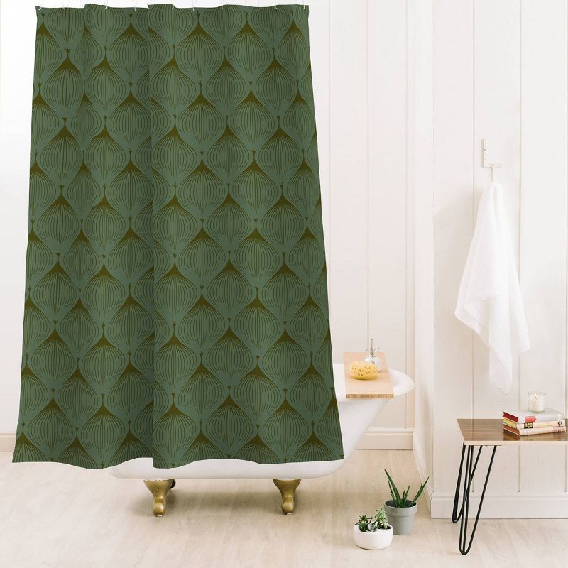 Caroline Okun Mossy Green Bulbs Shower Curtain Green - Deny Designs, 3 of 5