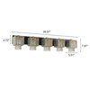 LLHZSY 3/4/5-Lights Modern Dimmable Glam Crystal Bathroom Vanity Lights Linear Wall Light - Black & Gold - 4 of 4