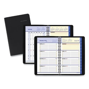QuickNotes Weekly Block Format Appointment Book, 8.5 x 5.5, Black Cover, 12-Month (Jan to Dec): 2025 - 1 of 4