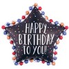 LoonBalloon 37 Inch Star-Shaped "Happy Birthday" Balloon with 4 latex balloons - Festive & Unique - 2 of 3