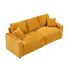 80" Corduroy 2-in-1 Pull-Out Sofa with Recliner & Cup Holder - 3 of 4