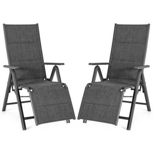 Costway 2pcs Patio Reclining Lounge, Reclining Lawn Chair Target