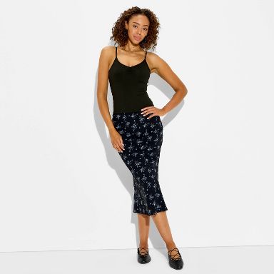 Women's Ruched ButterBliss V-Neck Cami - Wild Fable™ Black XXS