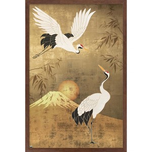 Trends International Reinders - Japanese Cranebirds Framed Wall Poster Prints - 1 of 4
