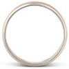 Pompeii3 Mens 14k White & Rose Gold Ring Two Tone Polished Wedding Band 6MM - 2 of 4
