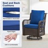 Whizmax 3 Pieces Outdoor Swivel Rocker Chair Set of 2 with Glass Top Table, Outdoor Swivel Glider Rocker, Wicker Swivel Chair Set for Patio Porch Pool - 4 of 4