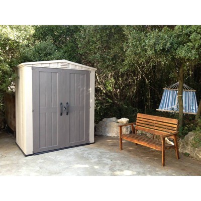 Keter 6' x 3' Taupe and Brown Resin Outdoor Storage Shed