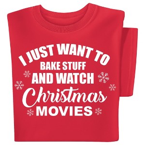 Collections Etc Bake And Watch Movies T-shirt - 1 of 4