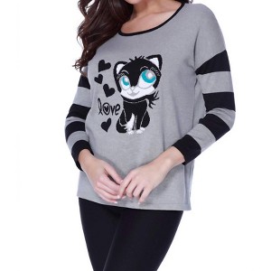 Women's Kitty Love Pullover - ANGEL - 1 of 4