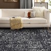 Vintage Traditional Washable Area Rug - Foldable Thin Non-Slip Carpet, Distressed Floral Print Kitchen Accent Mat for Bedroom, Living Room Bathroom - 3 of 4