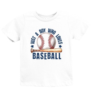 The Juniper Shop Just A Boy Who Loves Baseball Youth Short Sleeve Tee - 1 of 4