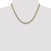 Black Bow Jewelry 5.25mm 14k Yellow Gold & Rhodium Hollow Pave Curb Chain Necklace - 3 of 4