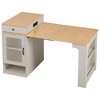 Homy Casa 59.5" Kitchen Island with Extendable Dining Table, Power Outlet and Storage Shelves - 2 of 4