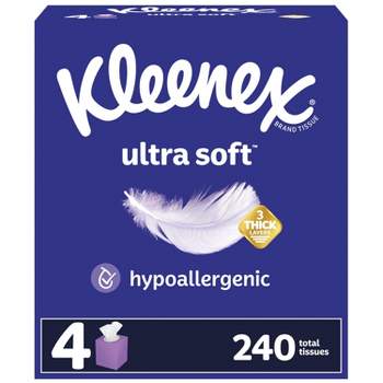 Kleenex Ultra Soft 3-Ply Facial Tissue - 4pk/60ct